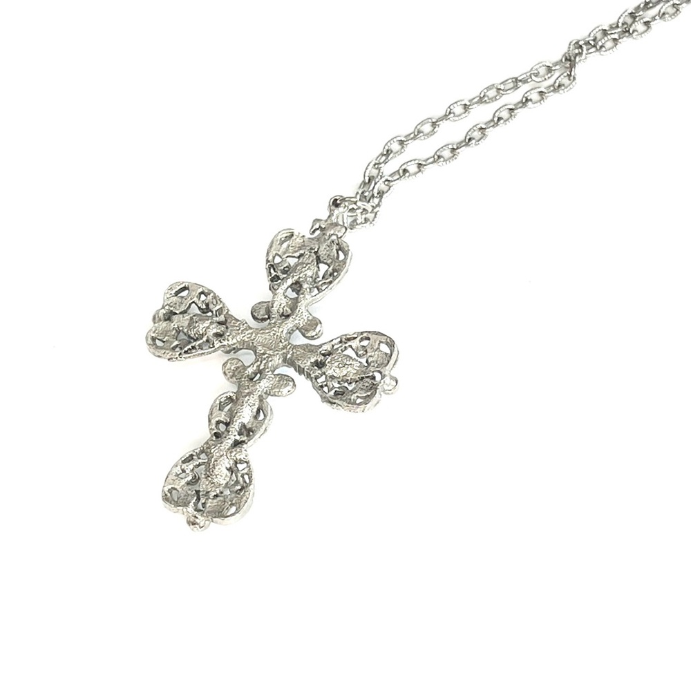 ⭐️HPx2⭐️ Vintage turquoise cross necklace unique - Picture 4 of 5